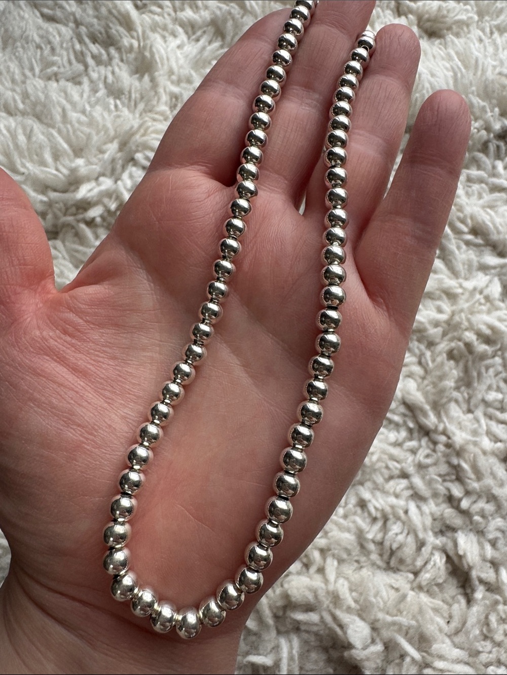 Sterling Silver Bead Necklace